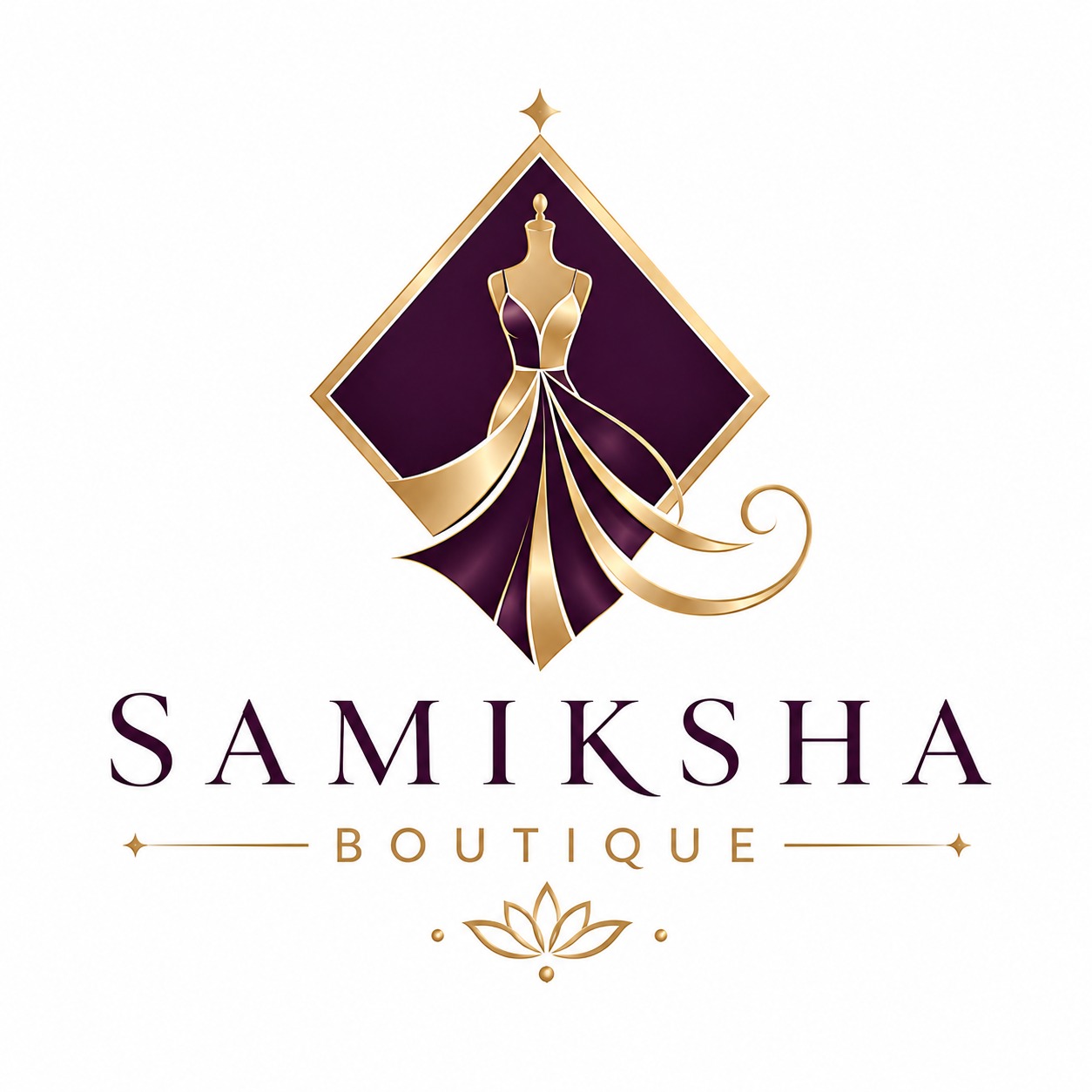 Boutique fashion house logo designed with IQon
