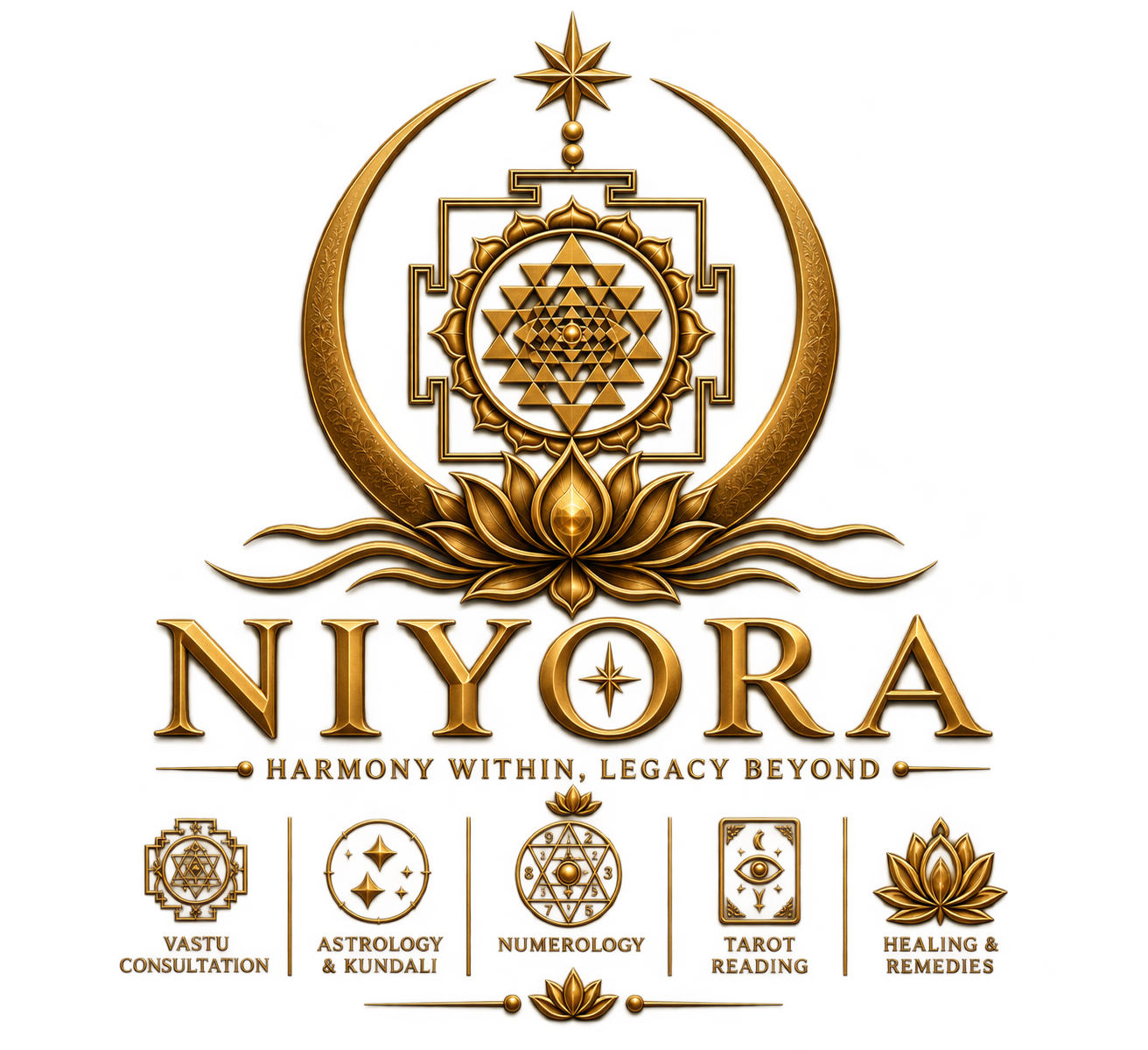 Vastu & numerology logo designed with IQon