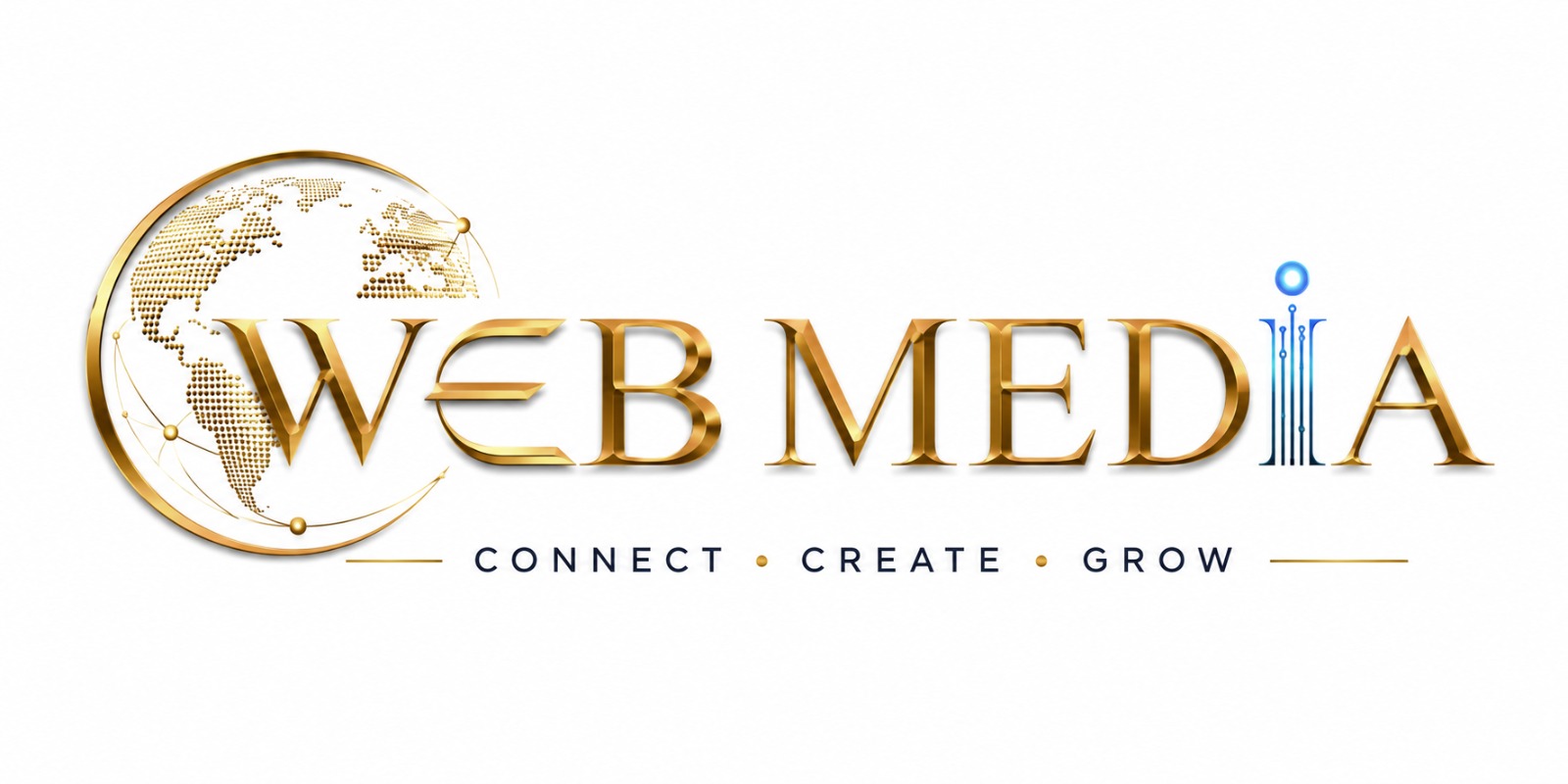 Connect · create · grow logo designed with IQon